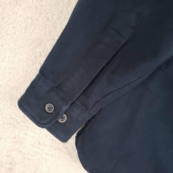 LL Bean Shirt Chamois Mens Size Medium M Vintage Blue LS Button Down Cotton - Picture 4 of 7